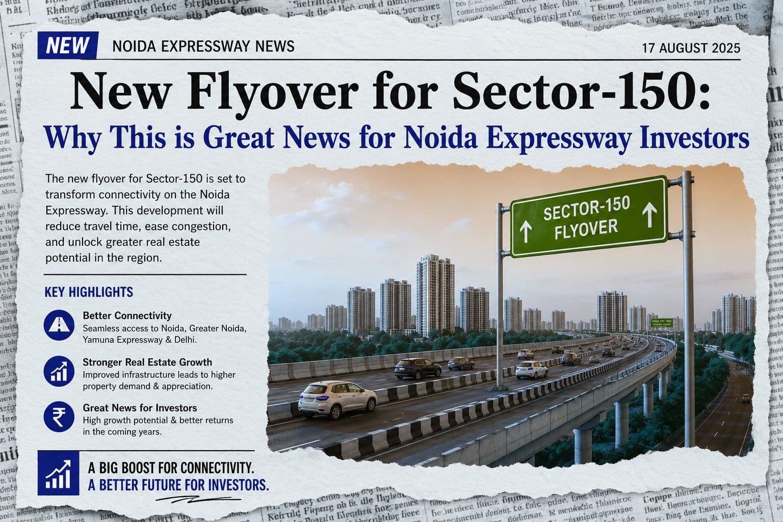 New Flyover for Sector-150: Why This is Great News for Noida Expressway Investors  