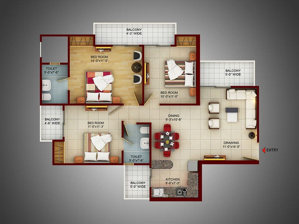 Samridhi Luxuriya Avenue floor plan 3