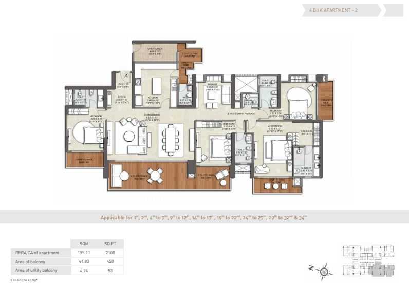 Kalpataru Vista floor plan 1