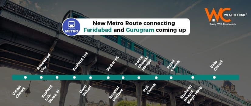 New Metro Rail route connecting Gurgaon with Faridabad approved. Know the details below.