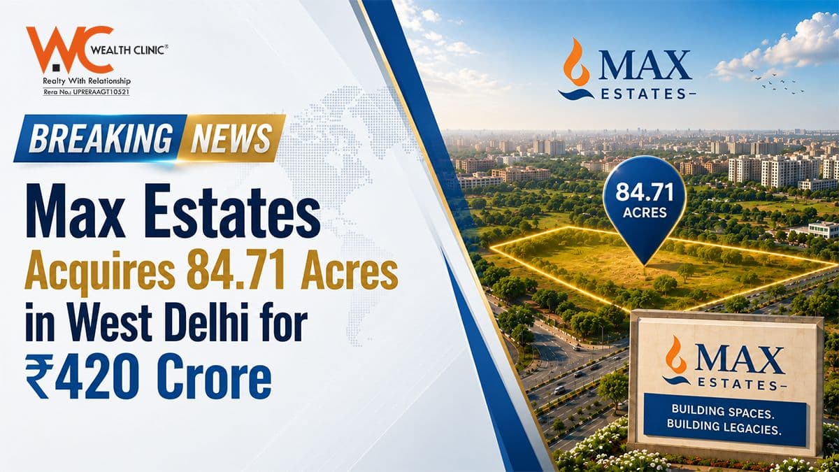 Max Estates Acquires 84.71 Acre Delhi Land Bank Via ₹420.23 Crore Share Swap