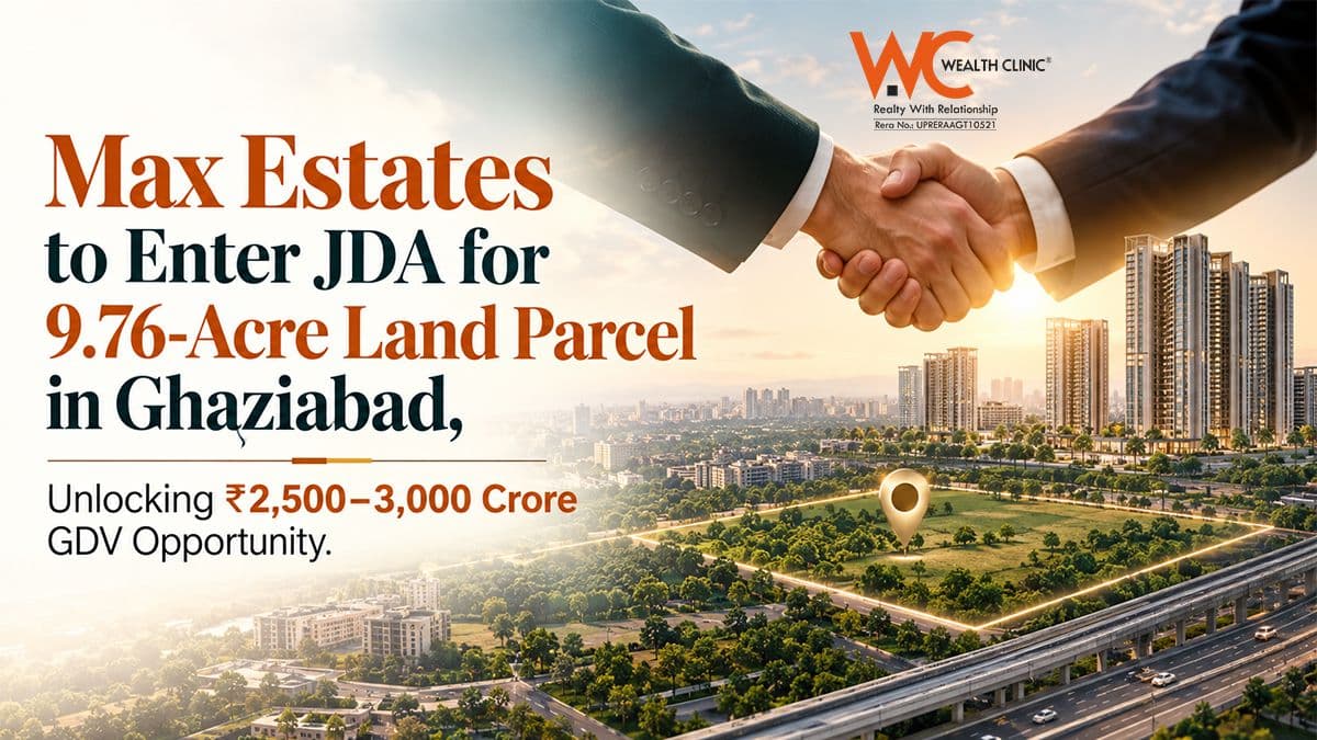 Max Estates to Enter JDA for 9.76 Acre Land Parcel in Ghaziabad, Unlocking ₹2,500–3,000 Crore GDV Opportunity