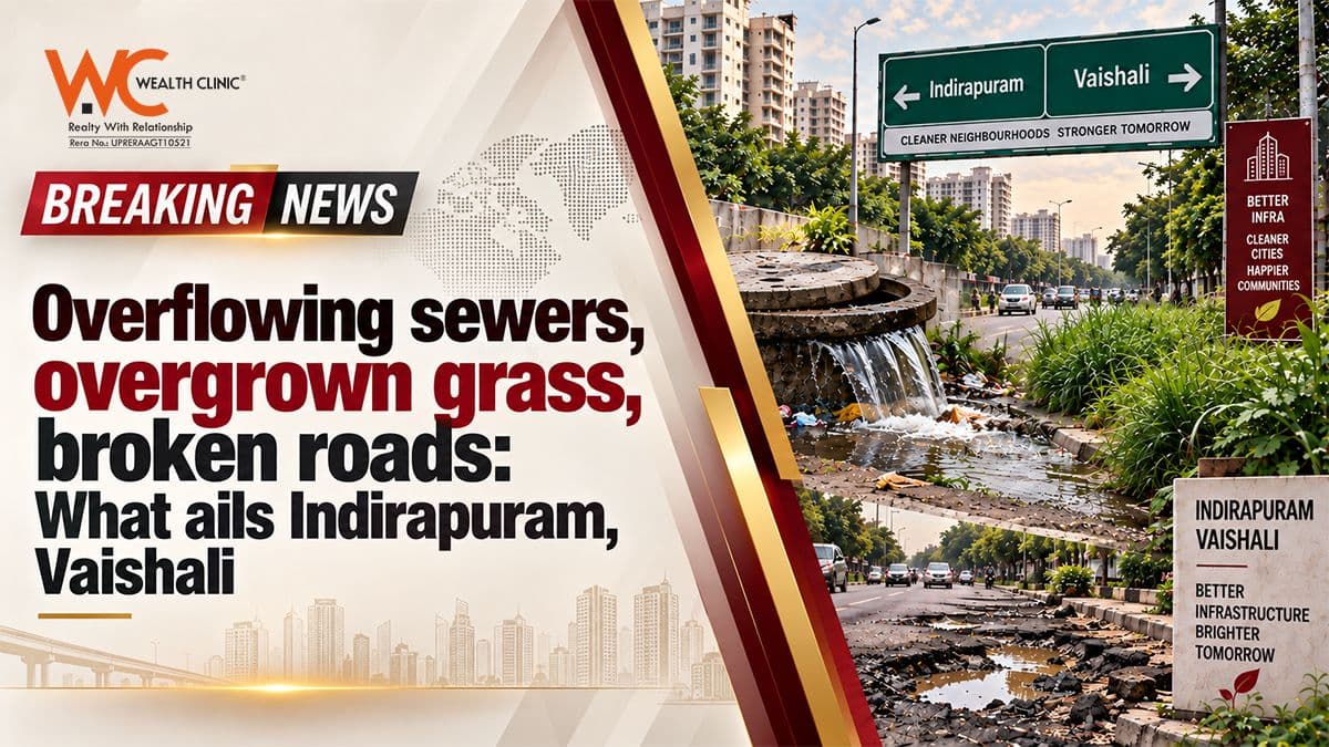 Overflowing sewers, overgrown grass, broken roads: What ails Indirapuram, Vaishali
