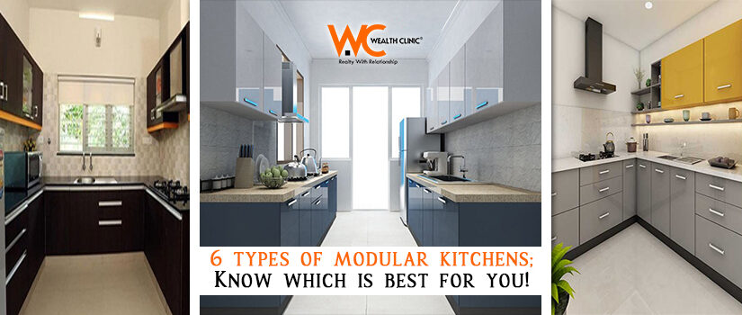 There are 6 types of modular kitchens. Know which modular kitchen works best for your home.